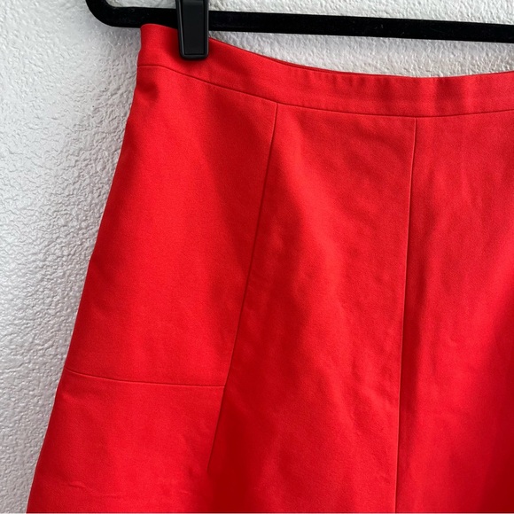 J. Crew Orange-Red Structured A-Line Mini Skirt Women’s 6 - Picture 3 of 10